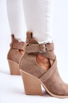Women's Suede Cowboy Boots Dark beige Dennise