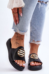 Women's Slippers With Decoration Black Secrets