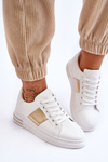Classic Sports Shoes White and Gold Follow Me 