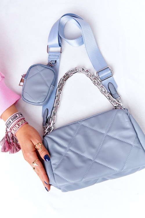 Small Shoulder Bag With A Sachet Barcelona Light Blue