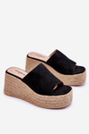 Women's Wedge And Platform Slippers Black Ysabel