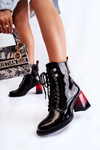 Fashionable Warm Boots On High Heels Black Alisse