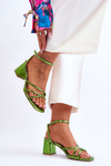 Fashionable High Heel Sandals Green Felisa