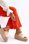 Women's Wedge And Platform Slippers Beige Ysabel