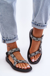 Women's Patterned Sport Sandals Black and White Ultimate