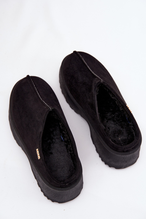 Niskie Damskie Śniegowce Na Platformie Czarne Yrenna