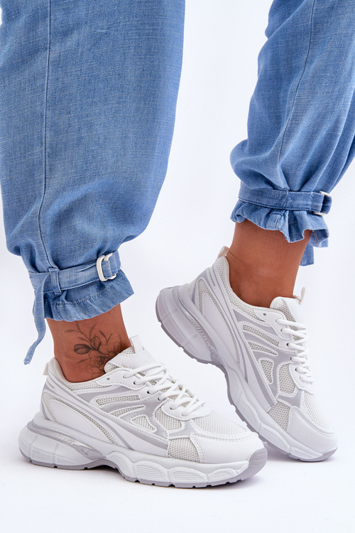 Women's Lace-up Sports Shoes White Emare