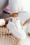 Women's High Sneakers On A Platform White Nice Girl