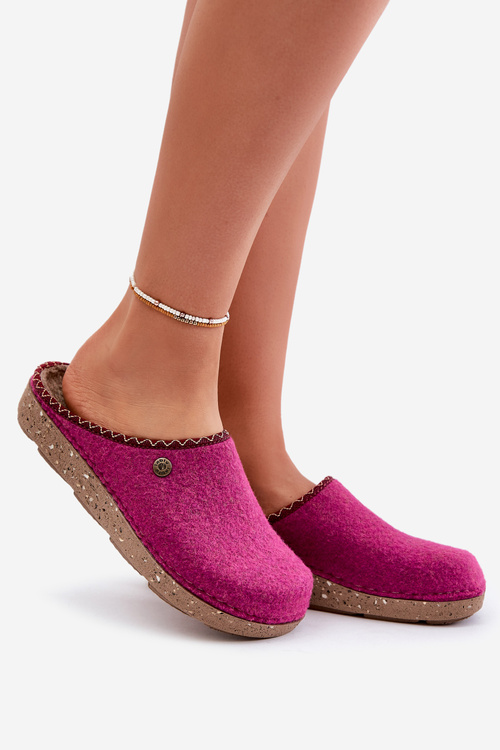 Kapcie Damskie Obuwie Domowe Fuksja Inblu ED000018