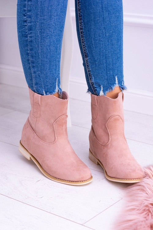 Lu Boo Women's Slip-on Ankle Booties Powder Pink Trinity