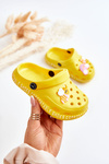 Children's Light Slippers Crocs With Decoration Yellow Bertis