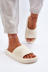 Lightweight Women's Foam Slides in Light Beige by Fenicva