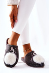 Padded Slippers Swan Grey Reya