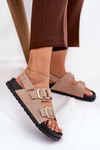 Women's Sandals With Buckles Beige Seladith