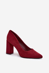 Suede Pumps on Block Heel Sergio Leone PB216 Brodowe