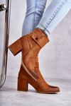 Women's Suede Booties La.Fi 260041C-SU Camel