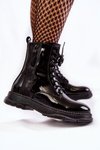 Botki Glany Lakier Czarne Big Star KK274489