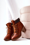 Stiletto Booties Heated Camel Charmmis