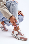 Leather Sports Shoes S.Barski AL21575 White-Pink