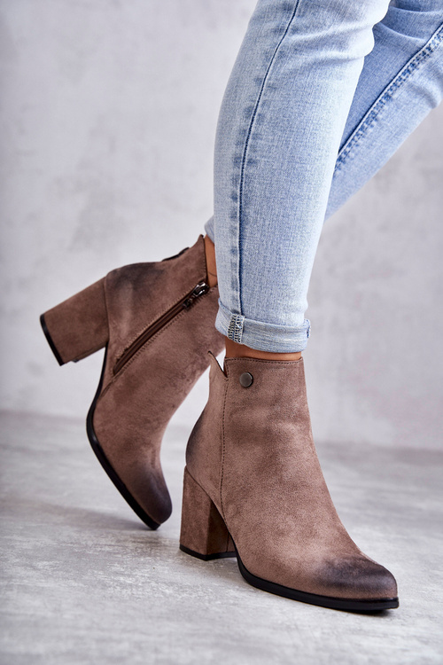 Women's Suede Ankle Boots La.Fi 260039DTA-SU Beige