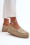Women's Lace Espadrilles on Platform Gold Elarose