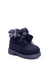 Children's Boots Trapper Fleece-lined Black Tesoro
