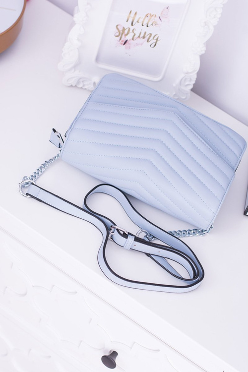 Classic Quilted Blue Handbag