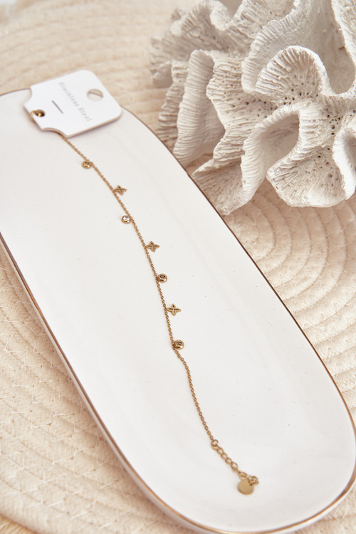 Bransoletka Na Nogę Serca Złota