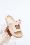 Light Women's Foam Slippers With Teddy Bear Beige Lia