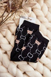 Warm Cotton Socks with Black Bears