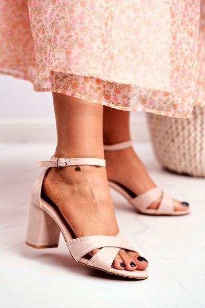 Women's Sandals Eco-Suede Beige Lady Milion