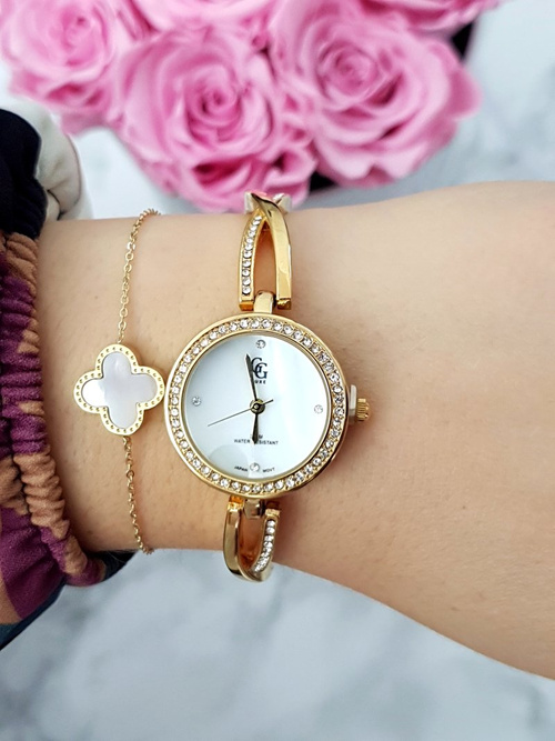 Luxe Women's Bracelet Watch Gold Elle