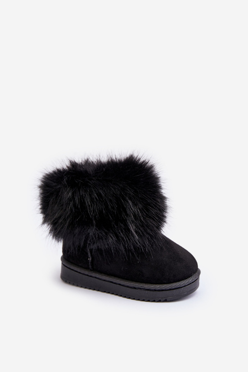 Children's Insulated Snow Boots with Furry Black Nohie