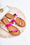 Women's Lacquered Flip-flops Fuchsia Jimena