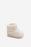 Children's Snow Boots With Fur Lamb Type Light Beige Mevael