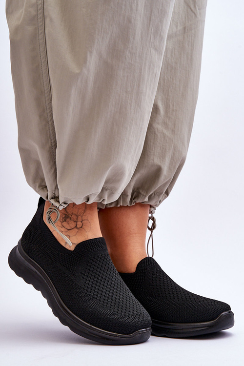 Women's Textile Slip-on Sneakers Black Adiora