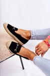 Espadryle Klasyczne Wsuwane Damskie Czarne Oresa