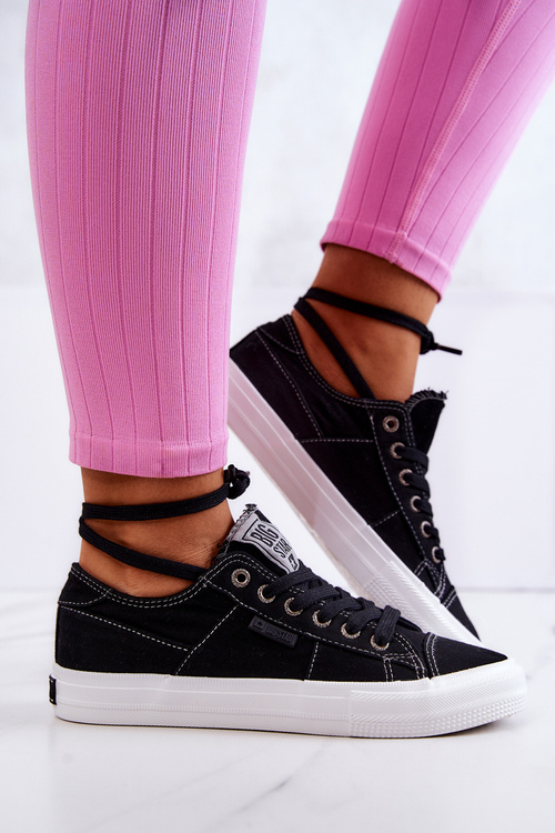 Tenisówki Trampki Wiązane Big Star Czarne JJ274098