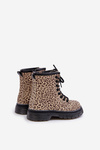 Insulated girls boots in leopard print beige Nelanna