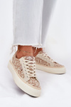 Low Women Sneakers Leopard Print Lee Cooper LCW-25-02-3330L Beige