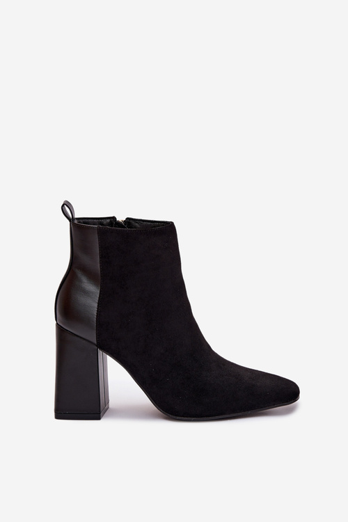 Women's Ankle Boots With Heel Lining Black Maloria