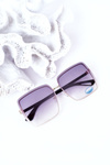 Gold Square Sunglasses Grey Ombre