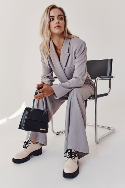 Fashionable Leather Shoes La.Fi 210013BE-PU Beige