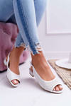 Women's Flat Heel Sandals Sergio Leone SK809 Silver Skaldo