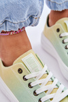 Low Platform Sneakers Big Star LL274A186 Yellow-Green