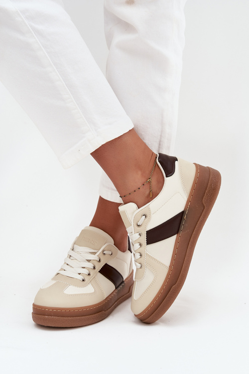 Women's Sneakers On Platform Beige Galivina