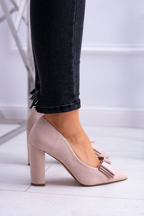 Women's High Pointed Pumps Beige Sandy