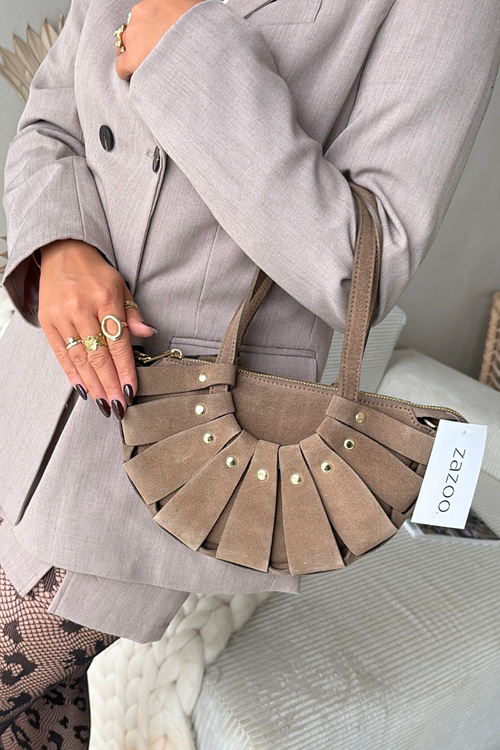 Beige Natural Suede Bag Marivane