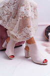 Women's Stiletto Sandals with Peep Toe Sandals Beige Esta