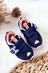 Children's Velcro Sports Shoes Befado 516P090 Navy and Pink
